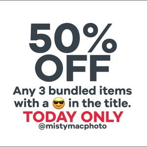 50% off any 3 bundled items with the 😎 emoji